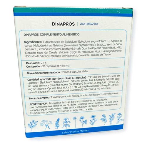 DINAPRS VAS URINARIAS (60 Cpsulas)