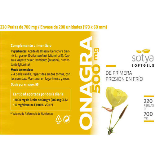 ONAGRA 500 mg. (220 Perlas)